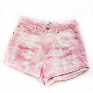 Forever 21 Pink Tie Dye Shorts